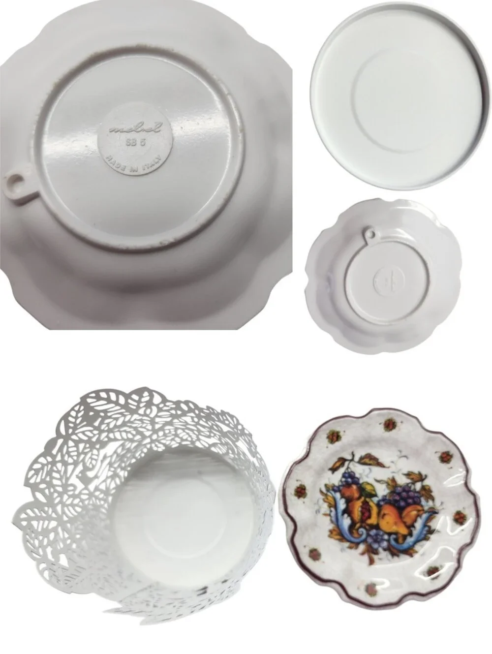 5pc Bird Decor & Vintage Organizer Set (Jewelry Tree, Trinket Dishes, Candle)